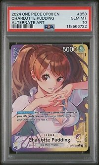 2024 One Piece Op08-two Legends 058 Charlotte Pudding Alternate Art PSA 10