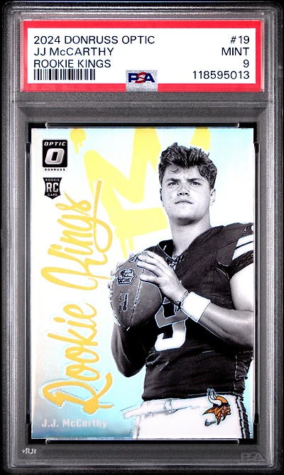 2024 Panini Donruss Optic Rookie Kings 19 Jj Mccarthy PSA 9