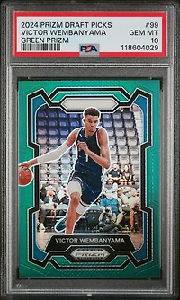 2024 Panini Prizm Draft Picks 99 Victor Wembanyama Green Prizm PSA 10