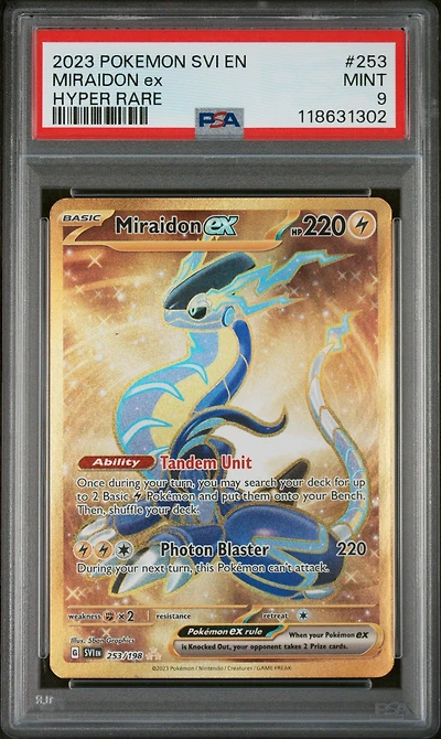 2023 Pokemon Svi En-scarlet & Violet 253 Miraidon Ex Hyper Rare PSA