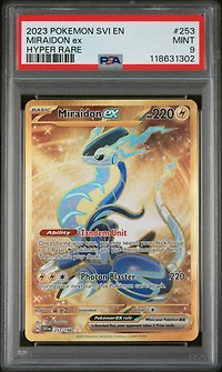 2023 Pokemon Svi En-scarlet & Violet 253 Miraidon Ex Hyper Rare PSA
