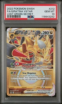 2022 Pokemon Sword & Shield Lost Origin 212 Full Art/giratina Vstar Secret PSA 10