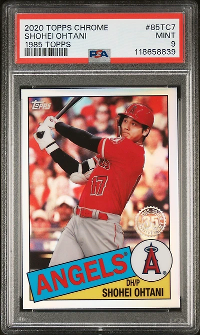 2020 Topps Chrome 1985 Topps 85tc7 Shohei Ohtani PSA