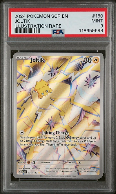 2024 Pokemon Scr En-stellar Crown 150 Joltik Illustration Rare PSA 9