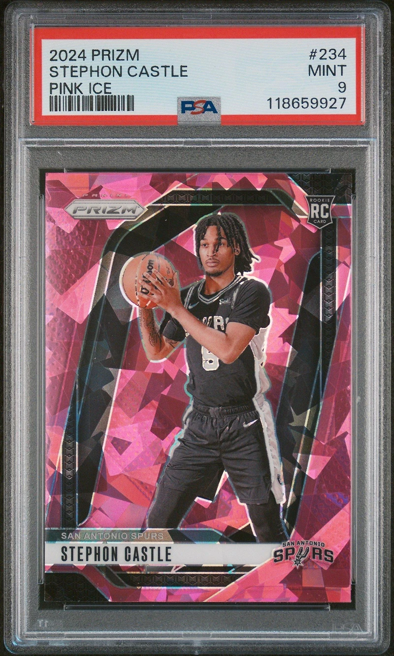 2024 Panini Prizm 234 Stephon Castle Pink Ice PSA 9