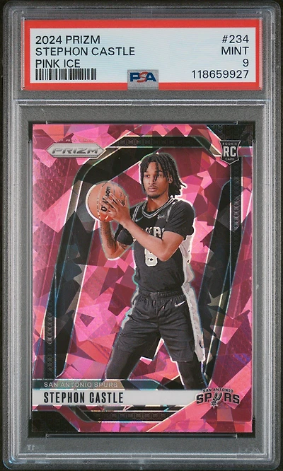 2024 Panini Prizm 234 Stephon Castle Pink Ice PSA 9