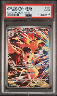 2025 Pokemon Dri En-destined Rivals 190 Ethan's Typhlosion Illustration Rare PSA