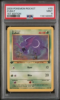 2000 Pokemon Rocket 70 Zubat 1st Edition PSA