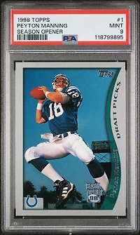 1998 Topps Season Opener 1 Peyton Manning PSA 9