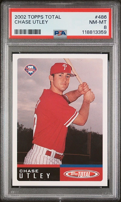 2002 Topps Total 486 Chase Utley PSA 8