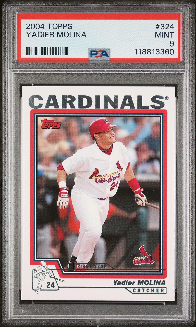 2004 Topps 324 Yadier Molina PSA 9