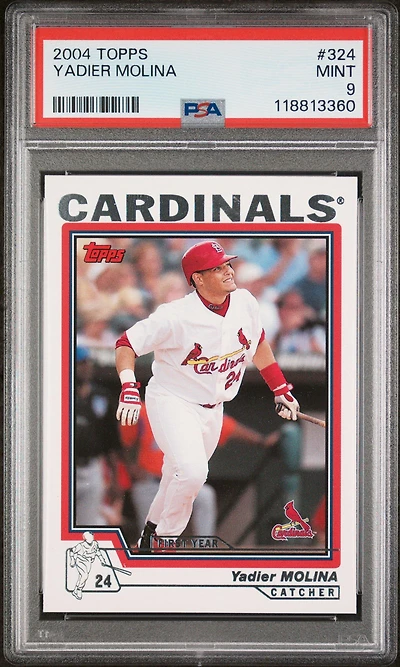 2004 Topps 324 Yadier Molina PSA 9