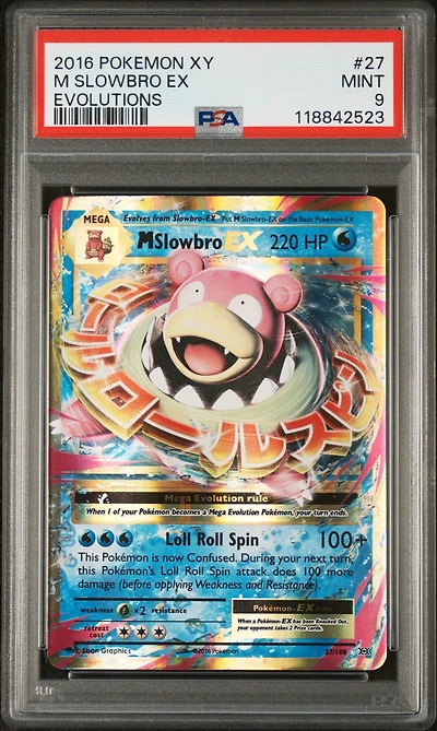 2016 Pokemon Xy Evolutions 27 M Slowbro Ex PSA