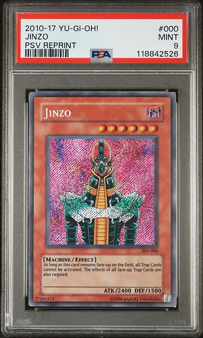 2010-2017 Yu-gi-oh! Pharaoh's Servant Reprint 000 Jinzo PSA 9