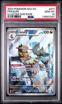 2024 Pokemon Sfa En-shrouded Fable 077 Fraxure Illustration Rare PSA