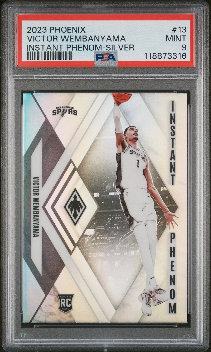 2023 Panini Phoenix Instant Phenom 13 Victor Wembanyama Silver PSA 9