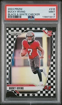 2024 Panini Prizm 316 Bucky Irving Black & White Checker PSA 9