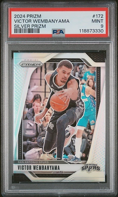 2024 Panini Prizm 172 Victor Wembanyama Silver Prizm PSA 9