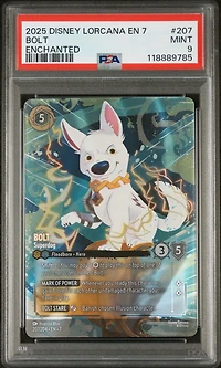 2025 Disney Lorcana En 7-archazia's Island 207 Bolt - Superdog Enchanted PSA 9