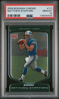 2009 Bowman Chrome 111 Matthew Stafford PSA 10