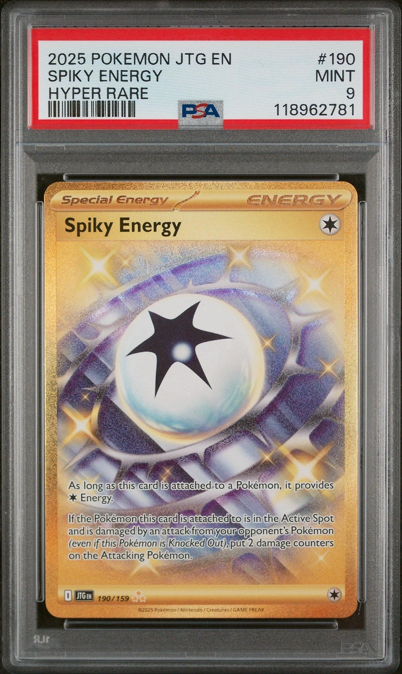 2025 Pokemon Jtg En-journey Together 190 Spiky Energy Hyper Rare PSA