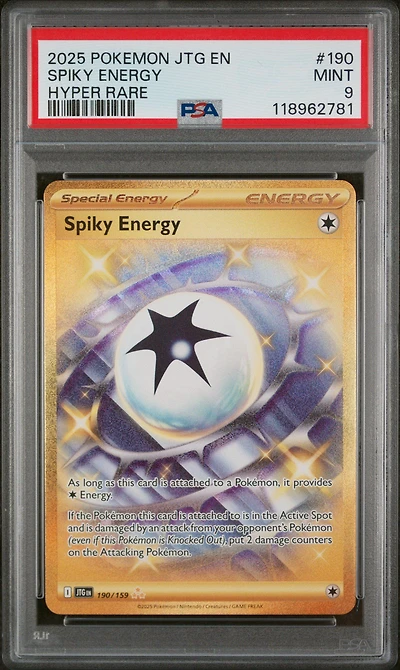2025 Pokemon Jtg En-journey Together 190 Spiky Energy Hyper Rare PSA