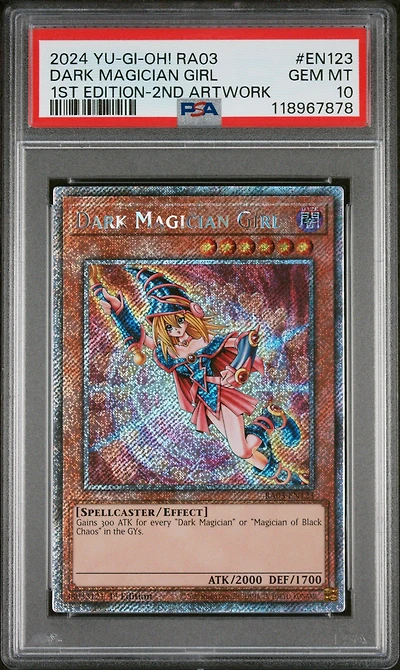 2024 Yu-gi-oh! Ra03-quarter Century Bonanza En123 Dark Magician Girl 1st Edition-2nd Tcg Artwork PSA 10