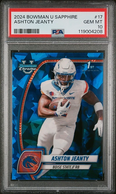 2024 Bowman University Chrome Sapphire 17 Ashton Jeanty PSA 10