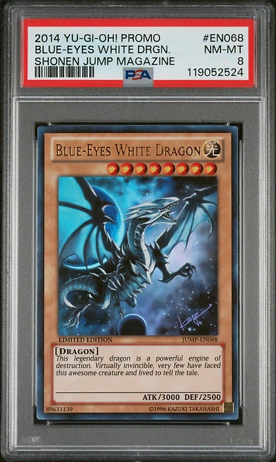 2014 Yu-gi-oh! Promo Shonen Jump Magazine En068 Blue-eyes White Dragon PSA