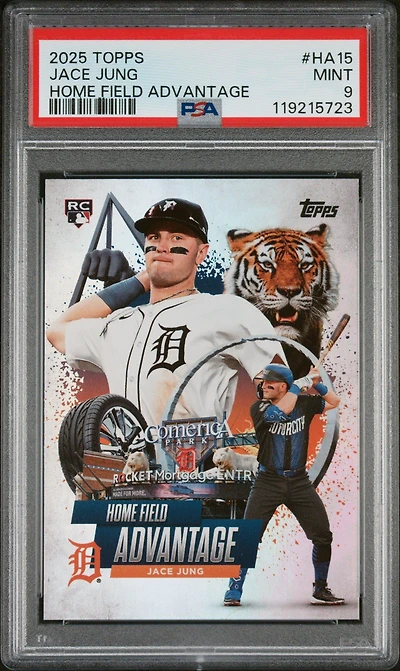 2025 Topps Home Field Advantage Ha15 Jace Jung PSA 9
