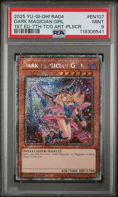 2025 Yu-gi-oh! Ra04-quarter Century Stampede En107 Dark Magician Girl 1st Edition-7th Tcg Artwork-platinum Secret Rare PSA 9