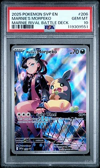 2025 Pokemon Svp En-sv Black Star Promo 206 Marnie's Morpeko Marnie Rival Battle Deck PSA