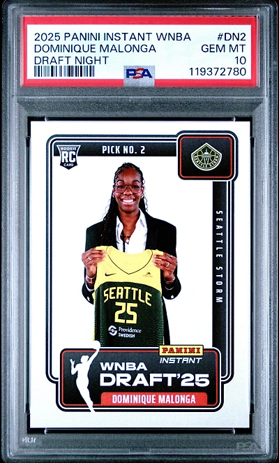 2025 Panini Instant Wnba Draft Night Dn2 Dominique Malonga PSA 10