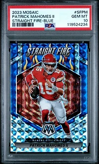 2023 Panini Mosaic Straight Fire Sfpm Patrick Mahomes Ii Blue PSA 10