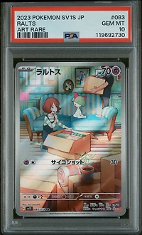 2023 Pokemon Japanese Sv1s-scarlet Ex 083 Ralts Art Rare PSA 10