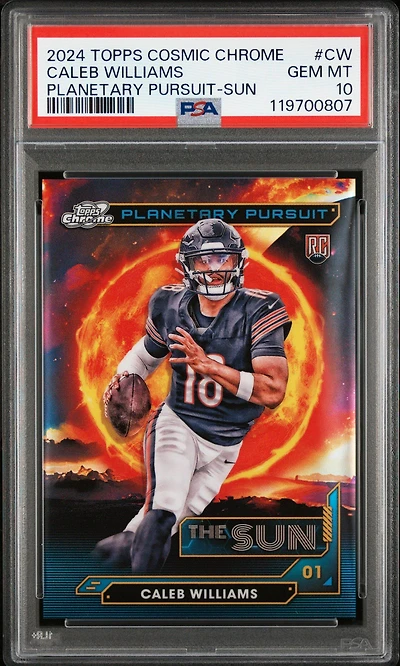 2024 Topps Cosmic Chrome Planetary Pursuit Cw Caleb Williams Sun PSA 10
