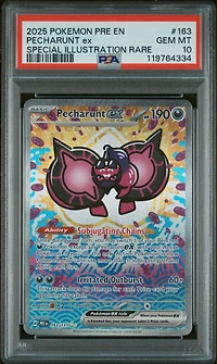 2025 Pokemon Pre En-prismatic Evolutions 163 Pecharunt Ex Special Illustration Rare PSA 10