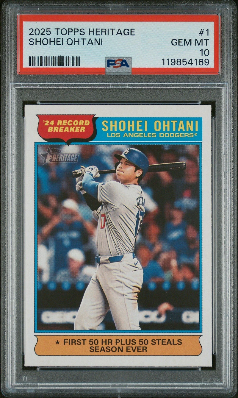 2025 Topps Heritage 1 Shohei Ohtani PSA 10