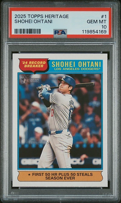 2025 Topps Heritage 1 Shohei Ohtani PSA 10