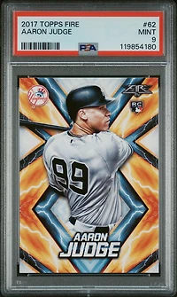 2017 Topps Fire 62 Aaron Judge PSA 9