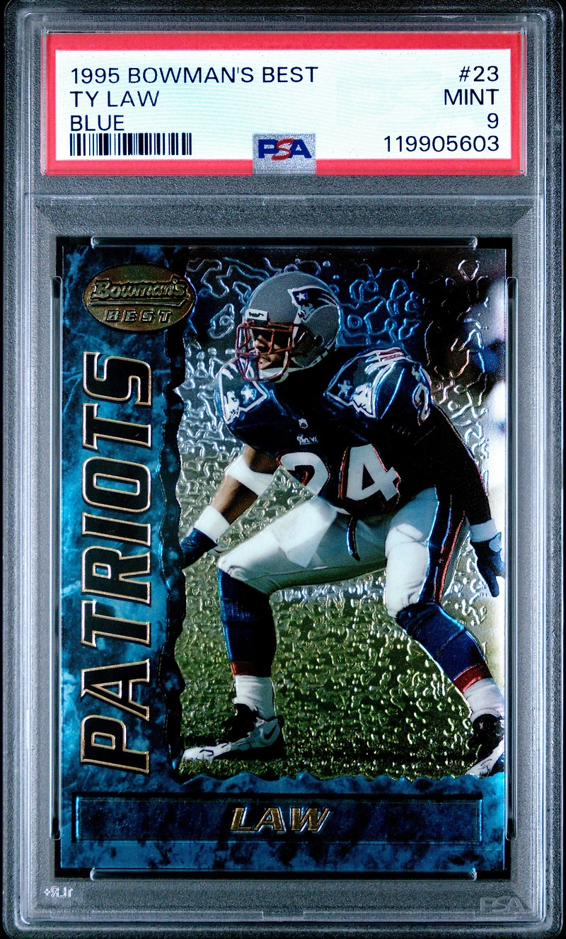 1995 Bowman's Best 23 Ty Law Blue PSA 9