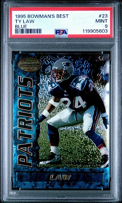1995 Bowman's Best 23 Ty Law Blue PSA 9
