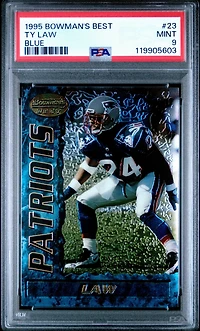 1995 Bowman's Best 23 Ty Law Blue PSA 9