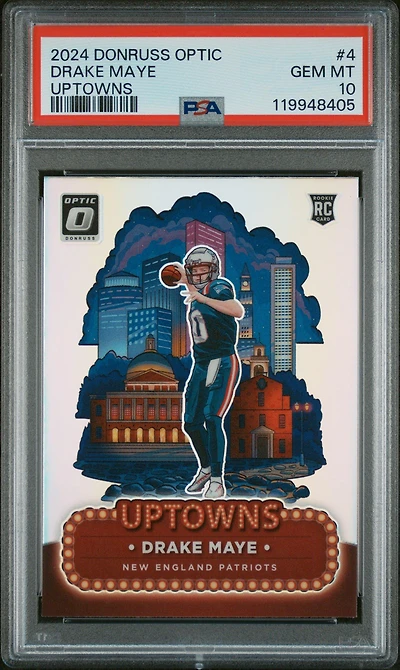 2024 Panini Donruss Optic Uptowns 4 Drake Maye PSA 10