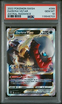 2022 Pokemon Sword & Shield Astral Radiance 099 Darkrai Vstar PSA