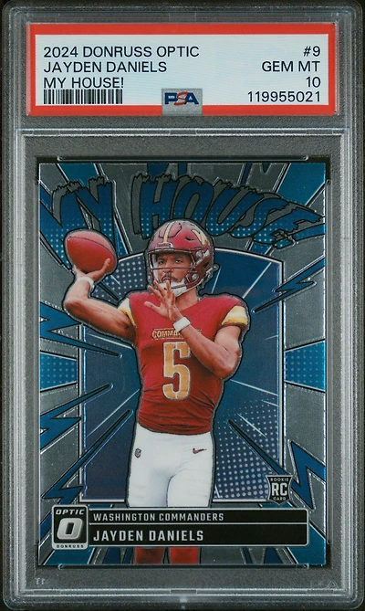 2024 Panini Donruss Optic My House! 9 Jayden Daniels PSA 10