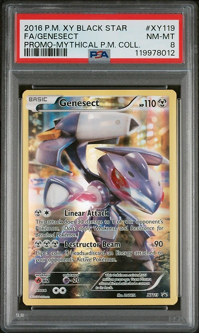 2016 Pokemon Xy Black Star Promo Xy119 Full Art/genesect Mythical Pokemon Collection PSA