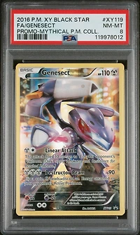 2016 Pokemon Xy Black Star Promo Xy119 Full Art/genesect Mythical Pokemon Collection PSA