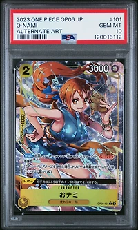 2023 One Piece Japanese Op06-wings Of The Captain 101 O-nami Alternate Art PSA 10