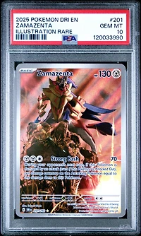 2025 Pokemon Dri En-destined Rivals 201 Zamazenta Illustration Rare PSA